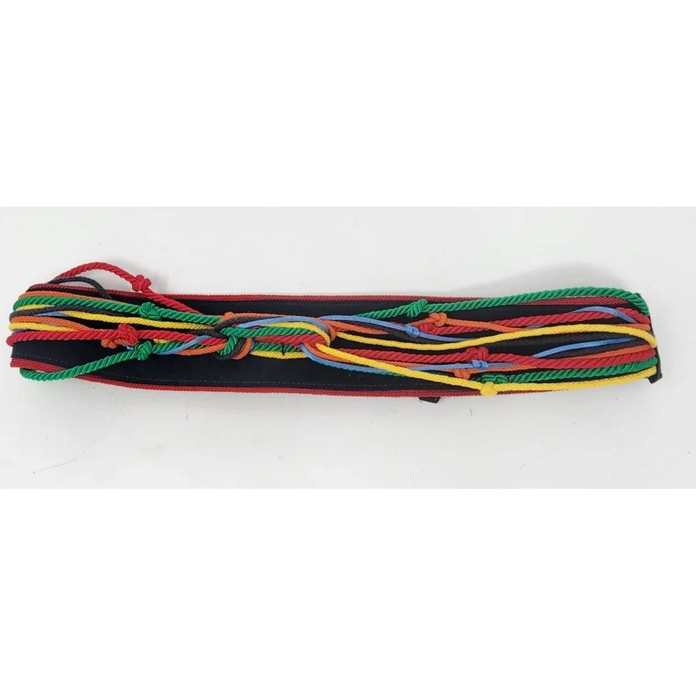 Vintage Ginnie Johansen Inc Knotted Black Belt Women's S/M Primary Color Rope